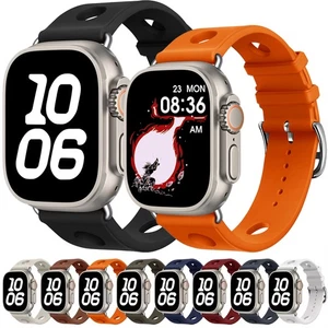 Correa de silicona para pulsera Apple Watch Ultra 3 correa 49 mm serie 11 10 9 8 765SE - Imagen 1 de 17