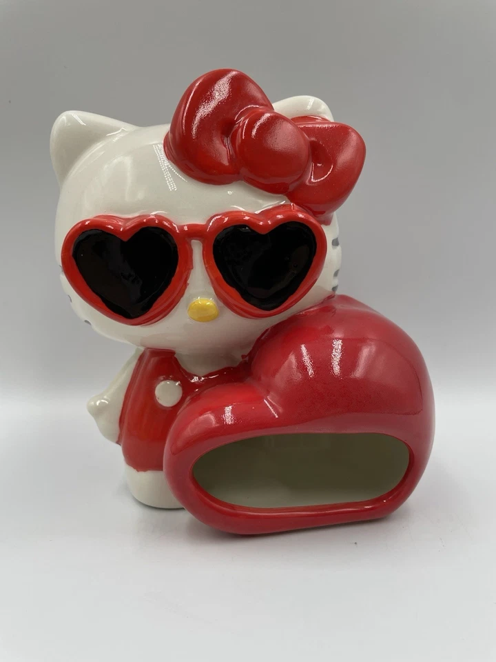 Soporte de esponja Sanrio Hello Kitty de cerámica esculpida pintada a mano NUEVO Foto 1 de 4