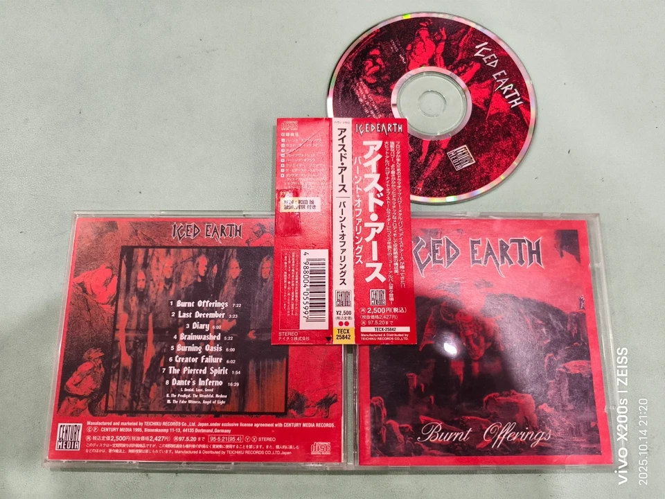 Iced Earth – Burnt Offerings Japan CD OBI (TECX-25842) - Image 1 of 1