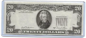 $20 FRN 1981 Error Note 3rd Overprint Missing, Printed on Back of Note - Picture 1 of 2
