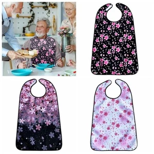 Adult Bib Waterproof Aid Apron Washable Saliva Towel Adult Clothing Protector - Picture 1 of 9