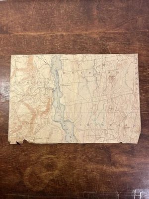 1913 Geological Survey Topographic Map New York Crown Point Bridport Shoreham - Image 1 of 4