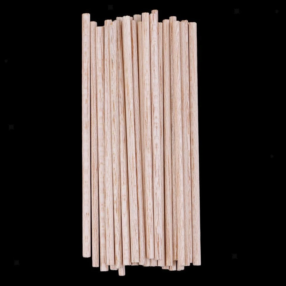 Balsa Wood Dowel Rods 3 Sizes for DIY Woodworking Modeling Multi, 75mm 30pcs - Image 1 of 1