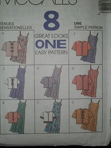 🌹UNCIRCULATED McCALL'S # 8091-GIRLS (8 STYLE) SUMMER DRESS & TOP PATTERN 2-14FF - Picture 1 of 2