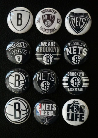 Brooklyn Nets  - 1 1/2" Inch Magnet Set (Set of 12) Cover