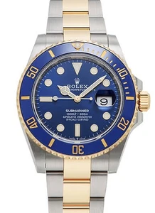 Rolex 126613LB Submariner Date Blue Bezel Steel /18k Gold  41mm Complete - Picture 1 of 2