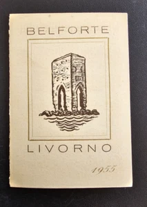 Calendarietto da barbiere pubblicitario Belforte Livorno Anno 1955 - Imagen 1 de 2