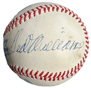 Ted Williams Carl Yastrzemski & Bobby Doerr Autographed OAL Baseball BAS Red Sox - Picture 1 of 6