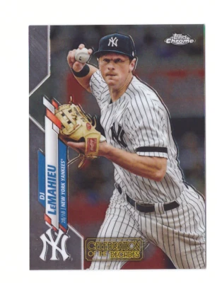 2020 Topps Chrome DJ LEMAHIEU Celebration of the Decades SSP Yankees #55 - Image 1 of 2