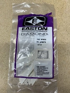 Easton Diamond Vanes - 380 White - New 21 Pack - Picture 1 of 5