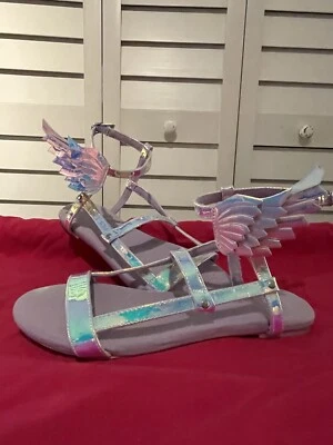 AGOTADO YRU HOLOGRAMA IRIDISCENTE ESCAPE Flyh Olimpian Wing Sandalias Alas de Ícaro Foto 1 de 4