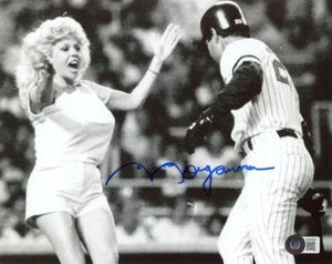 MORGANNA SIGNED AUTOGRAPHED 8x10 PHOTO KISSING BANDIT DON MATTINGLY BECKETT BAS - Picture 1 of 2