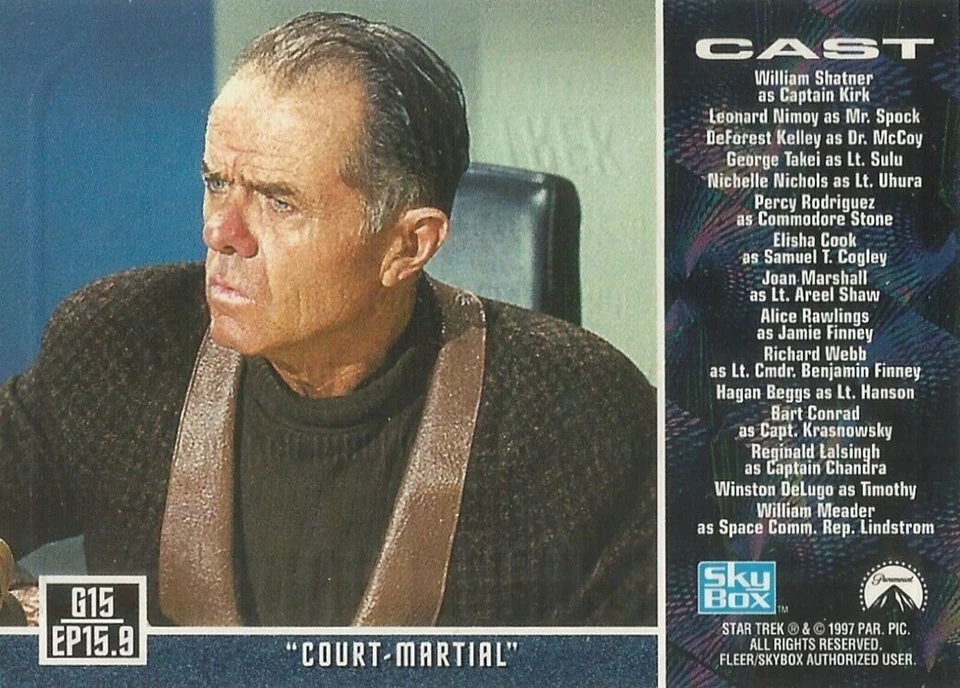 Star Trek TOS - Season / Series 1 Gold Plaque Chase Card 15 - Skybox 1997 - Image 1 of 1