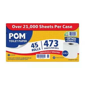 POM 2-Ply Toilet Paper 45 rolls, 473 sheets/roll - Picture 1 of 7