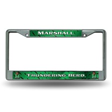 Marshall The Herd Chrome Metal License Plate Frame