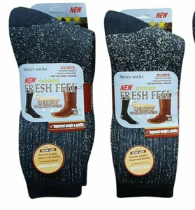 3 Paar Merinowolle Herren dick strapazierfähig Wollmischung Wanderstiefelsocken Winterwarm - Bild 1 von 2