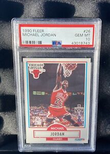 Michael Jordan 1990-91 Fleer PSA 10 Gem Mint Chicago Bulls Graded NBA Card #26