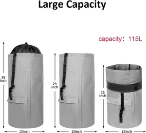 Laundry Bag Extra Large Heavy Duty with 2 Straps for Dorms/Camping - Picture 1 of 3