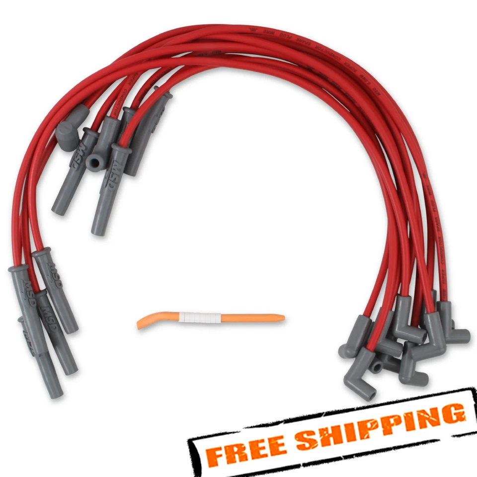 MSD 31329 Cables de bujía para bloque pequeño Ford 302, 351W Foto 1 de 4