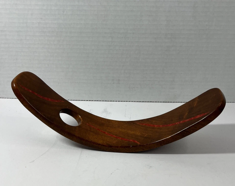 Винтажный Мескитовый Деревянный Держатель для Винных Бутылок Красная Вена Мраморный Баланс Качание - Изображение 1 из 4