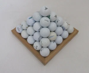 Large Wooden Golf Ball Pyramid Stacker for 55 Golf Balls (Balls not included) - Picture 1 of 4