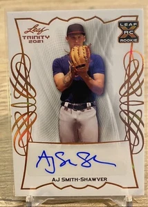 2021 Leaf Trinity AJ Smith-Shawver RC Rookie Auto Braves - Picture 1 of 2