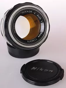NIKON Nikkor-S Auto 50mm f1.4 1:1.4 Non Ai Lens w/Caps Good Clean Glass - Picture 1 of 10