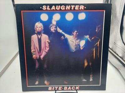 🎸 Slaughter – Bite Back LP Record (1984) 🎶 EX cVG+ Promo Ultrasonic Clean! 🎵. - Image 1 of 4