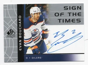 2022-23 SP Authentic 2002-03 Retro Sign of the Times Autograph Evan Bouchard - Imagen 1 de 2