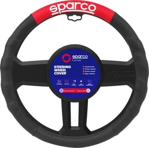Universal Black And Red Steering Wheel Cover SPC1111 Polyester 38Cm SPARCO - Picture 1 of 4