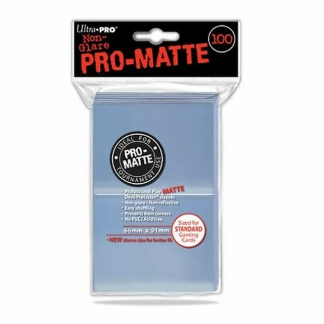 Ultra PRO 84731 Pro-Matte Clear Standard Deck Protectors - Pack of 100