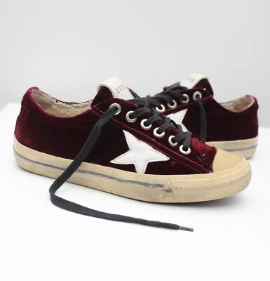 Женские Золотой гусь GGDB кроссовки VSTAR2 низкий верхний бархат бордовый РЕДКАЯ 37 US7 - Изображение 1 из 4