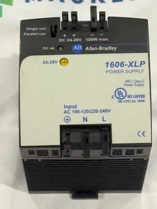 Allen Bradley 1606-XLP100E 24V DC Power Supply PS 120/240 VAC Input USED SER A - Picture 1 of 4