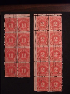 Parte posterior del libro de EE. UU.: bloques de cuotas de franqueo J81 J84 - Imagen 1 de 3