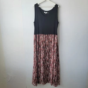Calvin Klein women's Mixed Combo sleeve less maxi dress size 1X - Picture 1 of 7