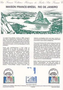 Document philatélique 1er jour 10- 1990 Maison France Brésil Rio de Janeiro - Bild 1 von 1