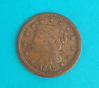 1845 Braided Hair Large Cent 1C - One Cent Classic Us Coin