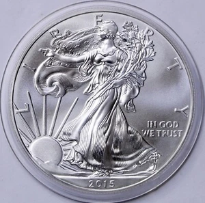 2015 American Eagle 1 oz .999 argento #0907 - Foto 1 di 8