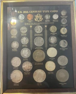 United States 20th Century Type Coins Complete Set Framed *TONERS!!! - Picture 1 of 8