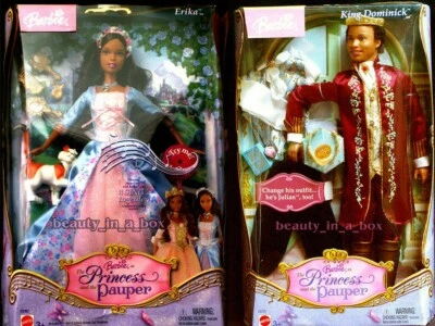 Muñeca Barbie Erika Princesa Afroamericana y el Mendigo AA Rey Dominick 2. Foto 1 de 3