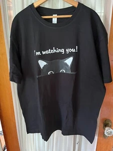 Neu XL Damen T-Shirt *I'm Watching You* Katze lustig T-Shirt Kätzchen - Bild 1 von 3