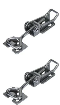 2 x Medium Stainless Steel Over Centre /Centre Fastener, Latch, Catch - Trailer - image 1 of 4