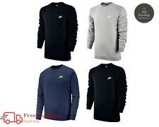 Nike Club Men Crew Top Fleece Sweatshirt Jumper Sport Black Navy Grey Sweatshirt