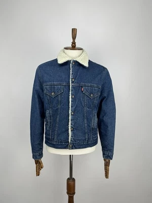 Vintage Levi’s Sherpa Denim Trucker Jacket Blue Men Size 40R Made in USA 80s-90s - Image 1 of 4