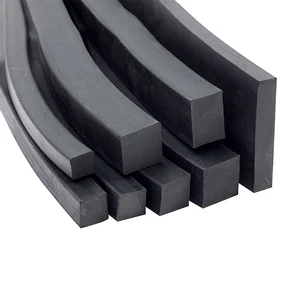 Solid Black Nitrile NBR Rubber Strip - various lengths, widths and thicknesses - Picture 1 of 14