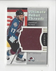 2007-08 Ultimate Collection Debut Threads Jaroslav Hlinka JERSEY Avalanche /200 - Picture 1 of 2