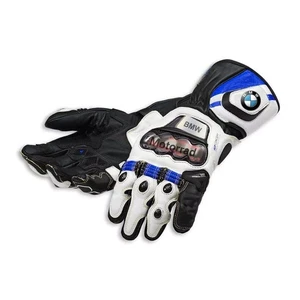 BMW Motorcycle Racing Gloves Leather Motorbike Sport Riding Protection CE - Picture 1 of 2
