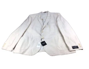 Nordstrom Sport Mantel Herren Gr. 3XL Elfenbein/Creme Melange Lyocel/Leinen Blazer Neu - Bild 1 von 18