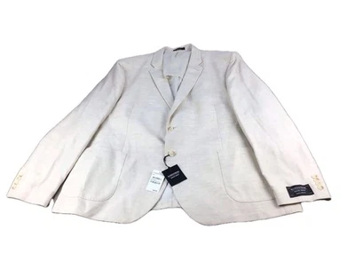 Nordstrom Sport Coat Men’s Sz 3XL Ivory/Cream Melange Lyocel/Linen Blazer  New - Image 1 of 4