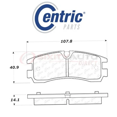Centric C-TEK Metallic Disc Brake Pads for 1998-2002 Cadillac Seville 4.6L tt Foto 1 de 4